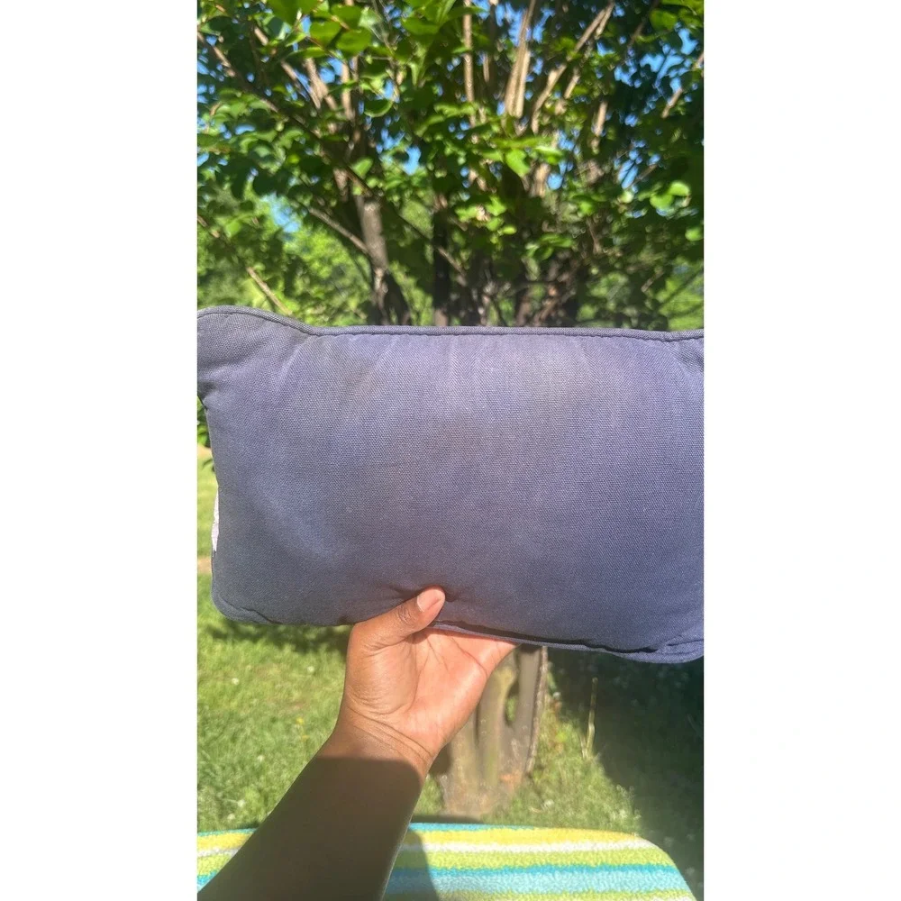 80s Decorative Pillow Small Multicolor‎ Cotton Tapestry Homemade